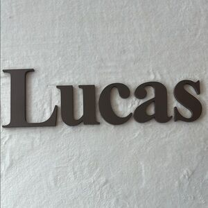 LUCAS Brown Wall Decor Letters